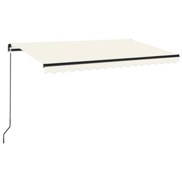 Manual Retractable Awning 450x350 cm Cream - Hipomarket