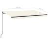 Manual Retractable Awning 450x350 cm Cream - Hipomarket