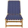 Dark Blue Acacia Sun Lounger | Stylish Outdoor Relaxation