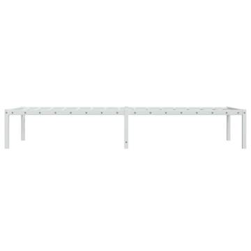 Elegant White Metal Bed Frame 80x200 cm | Hipomarket UK