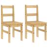 Elegant Dining Chairs - Solid Pine Wood - Panama 2 pcs