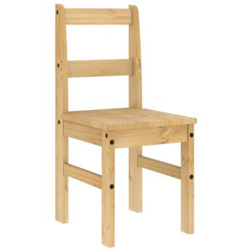 Elegant Dining Chairs - Solid Pine Wood - Panama 2 pcs