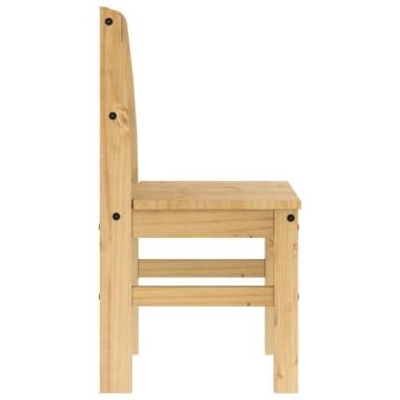 Elegant Dining Chairs - Solid Pine Wood - Panama 2 pcs