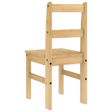 Elegant Dining Chairs - Solid Pine Wood - Panama 2 pcs