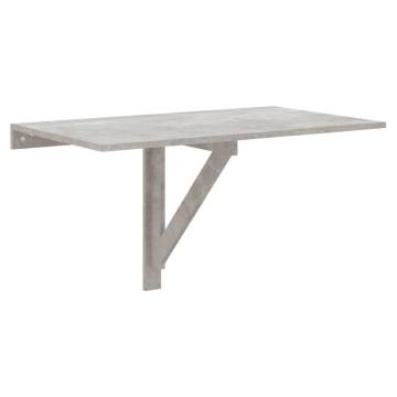 Folding Wall Table Concrete Grey - Versatile Design | Hipomarket