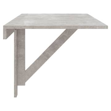 Folding Wall Table Concrete Grey - Versatile Design | Hipomarket