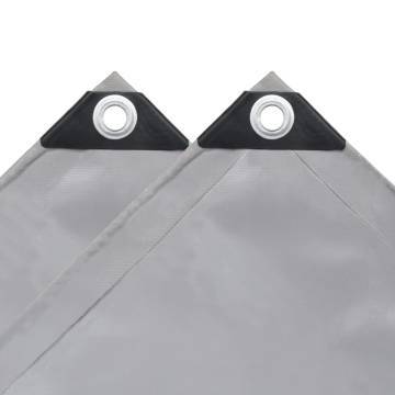 Durable Grey Tarpaulin 650 g/m² 6x8 m - Heavy-Duty Cover