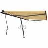 Freestanding Manual Retractable Awning 450x350 cm Yellow/White Colour yellow and white Size 450 x 350 cm Quantity in Package 1 