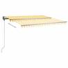 Freestanding Manual Retractable Awning 450x350 cm - Yellow/White