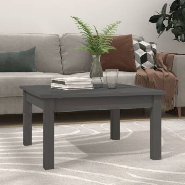 Elegant Grey Coffee Table - Solid Pine 55x55x30 cm