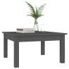 Elegant Grey Coffee Table - Solid Pine 55x55x30 cm