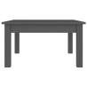 Elegant Grey Coffee Table - Solid Pine 55x55x30 cm