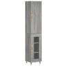 Stylish Grey Sonoma Highboard - 34.5x34x180 cm Engineered Wood