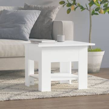 Stylish White Coffee Table 55x55 cm - Modern Design