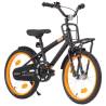 Kids Bike with Front Carrier 18 inch - Black & Orange