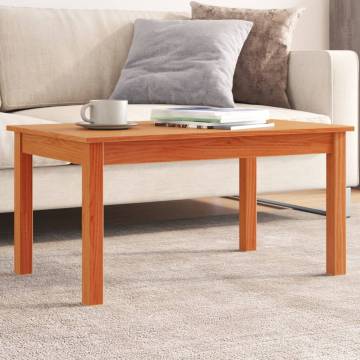 Elegant Wax Brown Coffee Table - Solid Pine Wood 80x50 cm