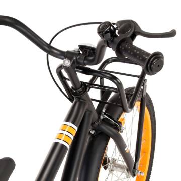 Kids Bike with Front Carrier 18 inch - Black & Orange