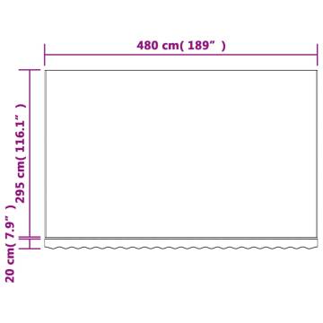 Replacement Fabric for Awning - Multicolour Stripe 5x3m