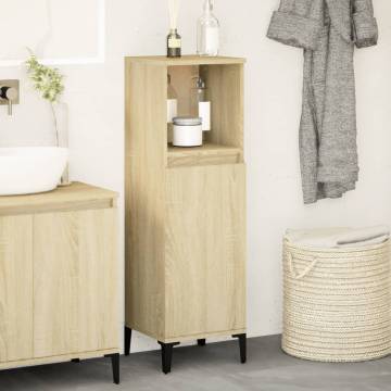 Bathroom Cabinet Sonoma Oak 30x30x100 cm - Durable & Stylish