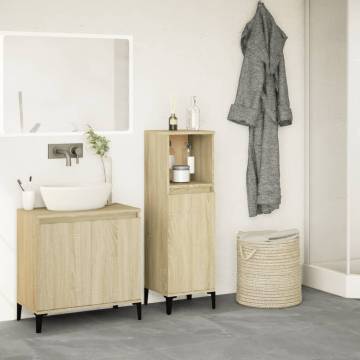 Bathroom Cabinet Sonoma Oak 30x30x100 cm - Durable & Stylish