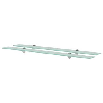 Floating Shelves 2 pcs Glass 100x20 cm - Stylish & Functional