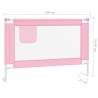 Toddler Safety Bed Rail Pink - Durable & Adjustable 100x25 cm