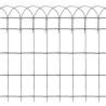 Stylish Garden Border Fence - Powder-coated Iron 10x0.65 m