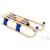 Folding Sledge Wood 110 cm Colour blue Model without backrest 