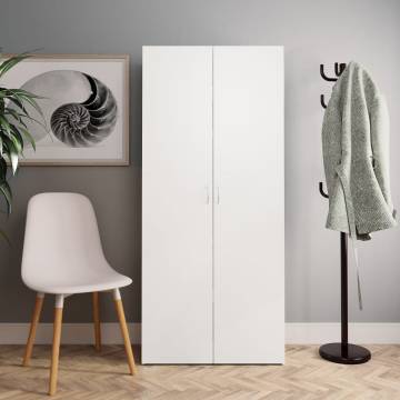 Elegant White Shoe Cabinet - 80x35.5x180 cm | HipoMarket