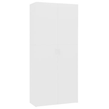 Elegant White Shoe Cabinet - 80x35.5x180 cm | HipoMarket