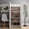 Elegant White Shoe Cabinet - 80x35.5x180 cm | HipoMarket