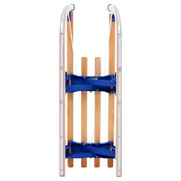 Folding Sledge Wood 110 cm | Durable & Safe Winter Fun