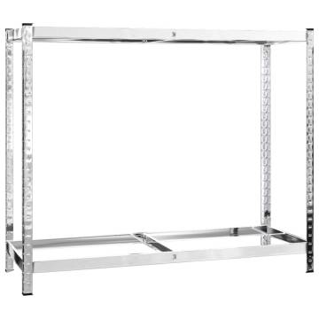 2-Layer Tire Rack Set - Silver Steel Storage Solution | Hipomarket