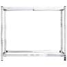 2-Layer Tire Rack Set - Silver Steel Storage Solution | Hipomarket