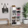 High Gloss White Shoe Rack - 54x34x100.5 cm | HipoMarket