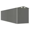 Light Grey Garden Shed - 192x772 cm Galvanised Steel Storage