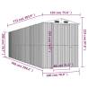 Light Grey Garden Shed - 192x772 cm Galvanised Steel Storage