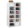 High Gloss White Shoe Rack - 54x34x100.5 cm | HipoMarket