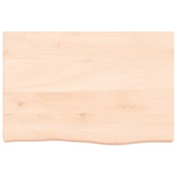 Untreated Solid Oak Wall Shelf - 60x40 cm | HipoMarket