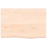 Untreated Solid Oak Wall Shelf - 60x40 cm | HipoMarket