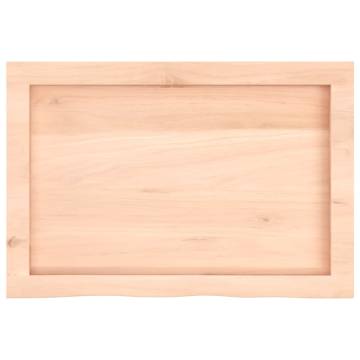 Untreated Solid Oak Wall Shelf - 60x40 cm | HipoMarket