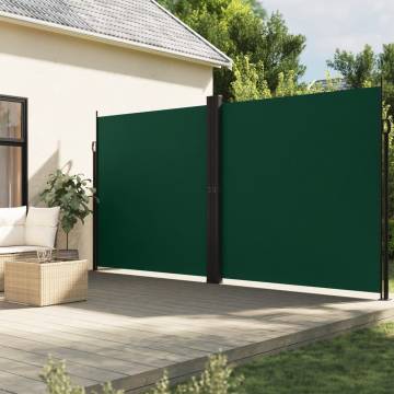 Retractable Side Awning Dark Green 220x600 cm | Hipo Market