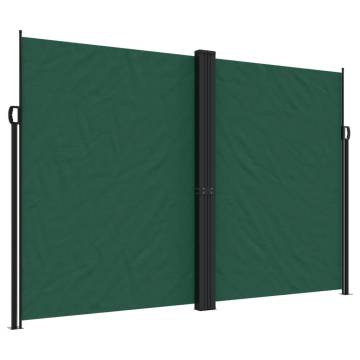 Retractable Side Awning Dark Green 220x600 cm | Hipo Market