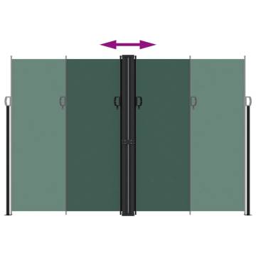 Retractable Side Awning Dark Green 220x600 cm | Hipo Market