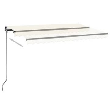 Manual Retractable Awning 450x300 cm - Cream | HipoMarket