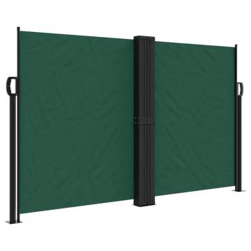 Retractable Side Awning Dark Green 140x1200 cm - Hipomarket