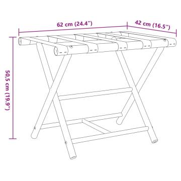 Folding Luggage Rack - Bamboo | Space-Saving & Durable