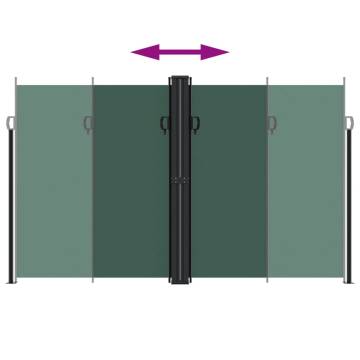 Retractable Side Awning Dark Green - 200x1200 cm | HipoMarket