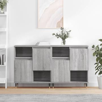 Grey Sonoma Engineered Wood Sideboards - 2 pcs | Hipo Market