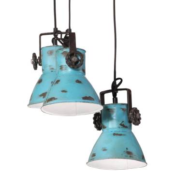 Hanging Lamp 25 W Distressed Blue - Industrial Style Lighting